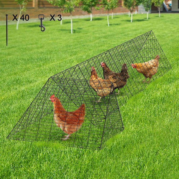 Poultry Fencing Chicken Tunnels 157.5 x 39.4 x 24.2 in. Chicken Tunnels for Yard Portable Chicken Tunnels