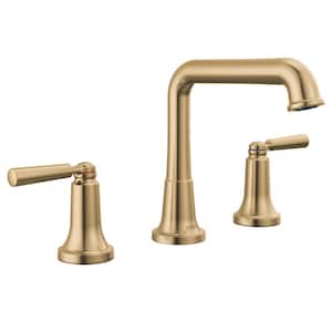Saylor 8 in. Widespread Double Handle Bathroom Faucet in Champagne Bronze