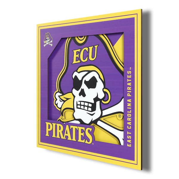 YouTheFan NCAA East Carolina Pirates 3D Logo Series Wall Art - 12x12  3700871 - The Home Depot