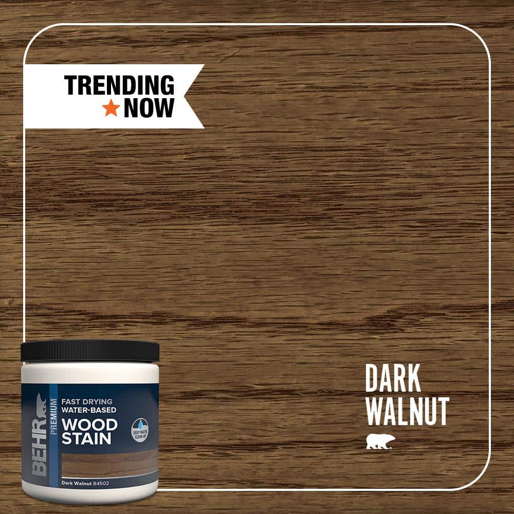 8 oz. #TIS-502 Dark Walnut Transparent Water-Based Fast Drying Interior Woo