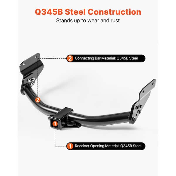 VEVOR Class 3 Trailer Hitch, 2 in. Receiver, Compatible with 2011