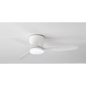 42 in. White LED Integrated Indoor Ceiling Fan with Light and Remote