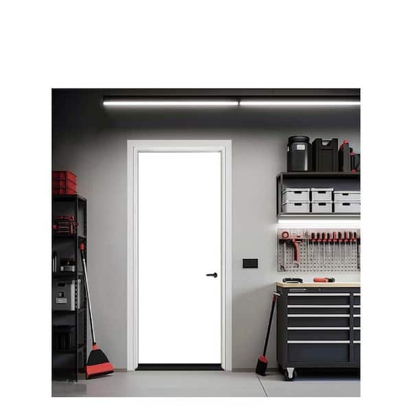 32 in. x 80 in. Primed Flush HB LHIS Composite 20 Min Fire-Rated House Garage Single Prehung Interior Door w/Blk Hinge