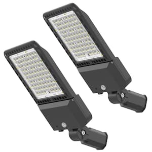 1500- Watt Equivalent Integrated LED Bronze 300W LED Parking Lot Light 5000K LED Area Light, Slip Fitter, IP65-(2Pack)