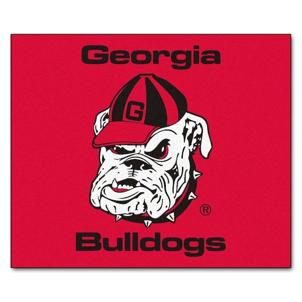 FANMATS NCAA University of Georgia Red 5 ft. x 6 ft. Indoor/Outdoor Tailgater Area Rug