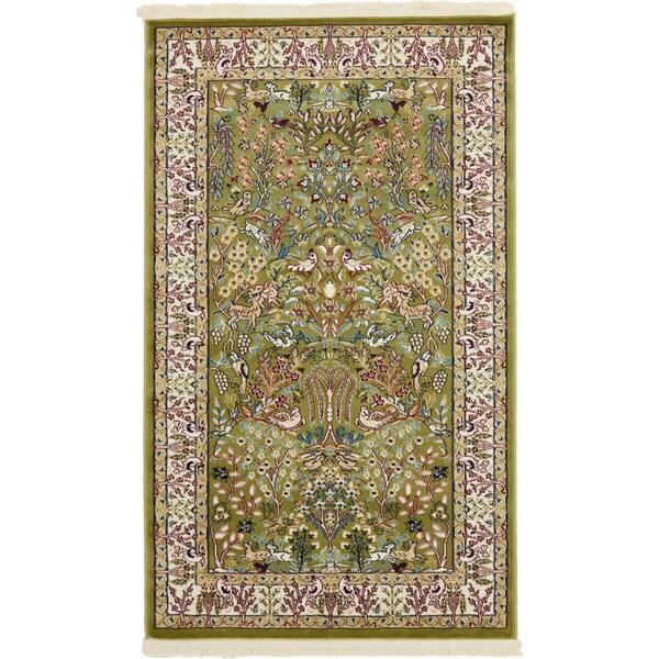 Unique Loom Narenj Bristol Green 3' 0 x 5' 0 Area Rug