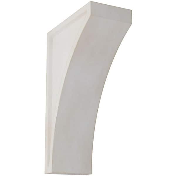 Ekena Millwork 3 in. x 10 in. x 6-1/2 in. Chalk Dust White Large Lawson Wood Vintage Decor Corbel