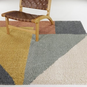 Jordan Mustard 9 ft. x 12 ft. Geometric Area Rug