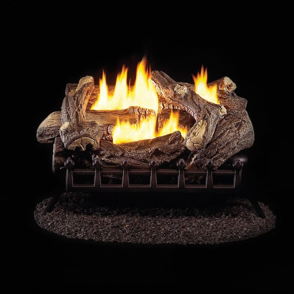ProCom 24 in. Ventless Liquid Propane Gas Log Set with Manual Control