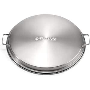Fireside Pluto R19 Lid, 19 in. 304 Stainless Steel Fire Pit Accessories for Outdoor Fire Pits and Camping Accessories