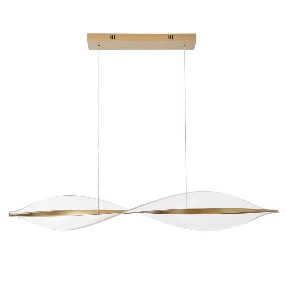 LED Pendant Light 97cm 36W Wave Shape Acrylic Modern Simple Fashion