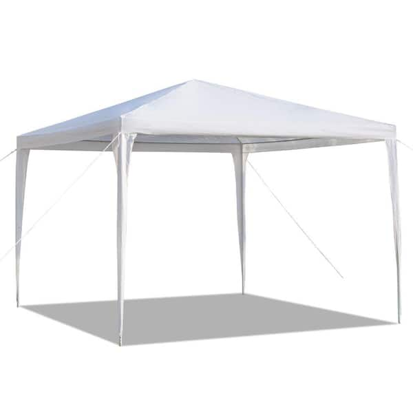 maocao hoom 10 ft. x 10 ft. White Patio Party Wedding Tent Canopy Heavy ...