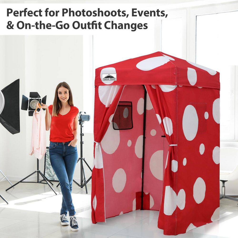 4 ft. x 4 ft. Pop Up Privacy Tent Foldable Outdoor Portable Dressing Changing Room Shelter, Red Mushroom price history on PriceWatchPro