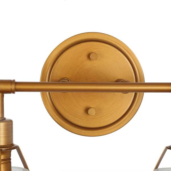 LNC Vintage Brushed Gold Bathroom Vanity Light 31.5 in. 4 LNC Vintage Brushed Gold Bathroom Vanity Light 31.5 in. 4