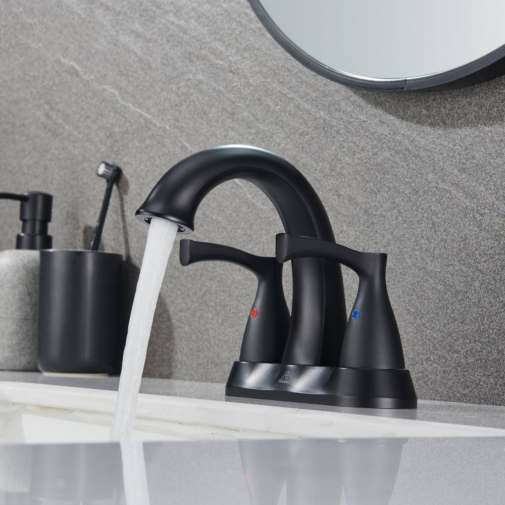 4-inch Centerset Bathroom Sink Faucet with Drain 1.2 GPM