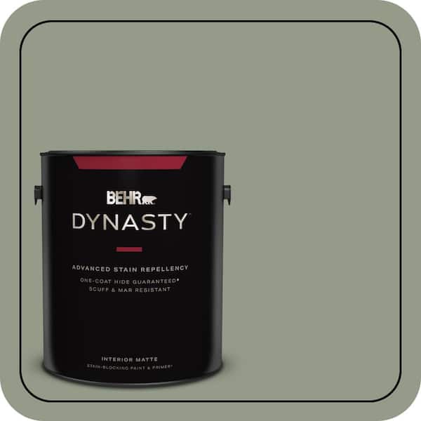 BEHR DYNASTY 1 gal. #430F-4 False Cypress Matte Interior Stain-Blocking Paint & Primer