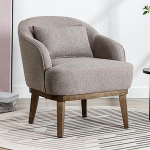 Gray Accent Arm Chair Lamb Fleece Fabric Sofa Modern Single Sofa with  Support Pillow Tool-Free Assembly XS-W1765106567 - The Home Depot