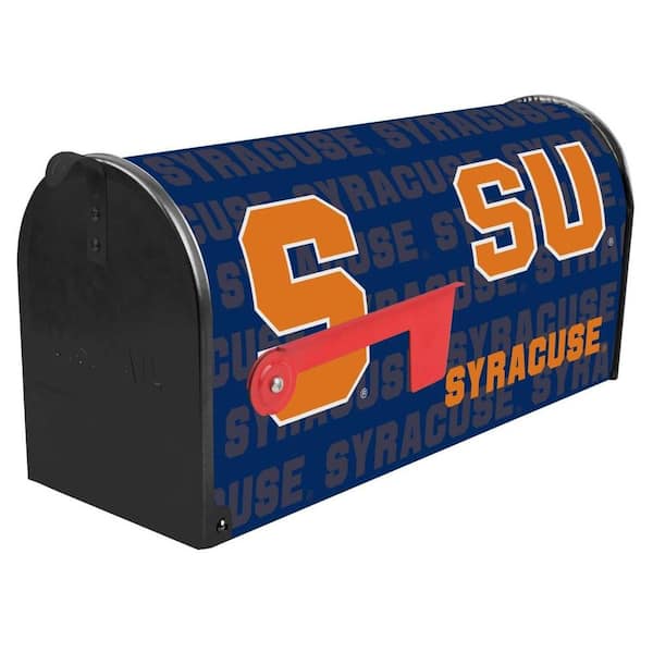 Sainty International Blue/Orange Post Mount Syracuse University Mailbox