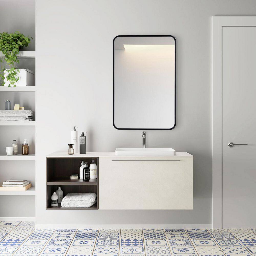 22 in. W x 30 in. H Rectangular Framed Wall Mount Bathroom Vanity