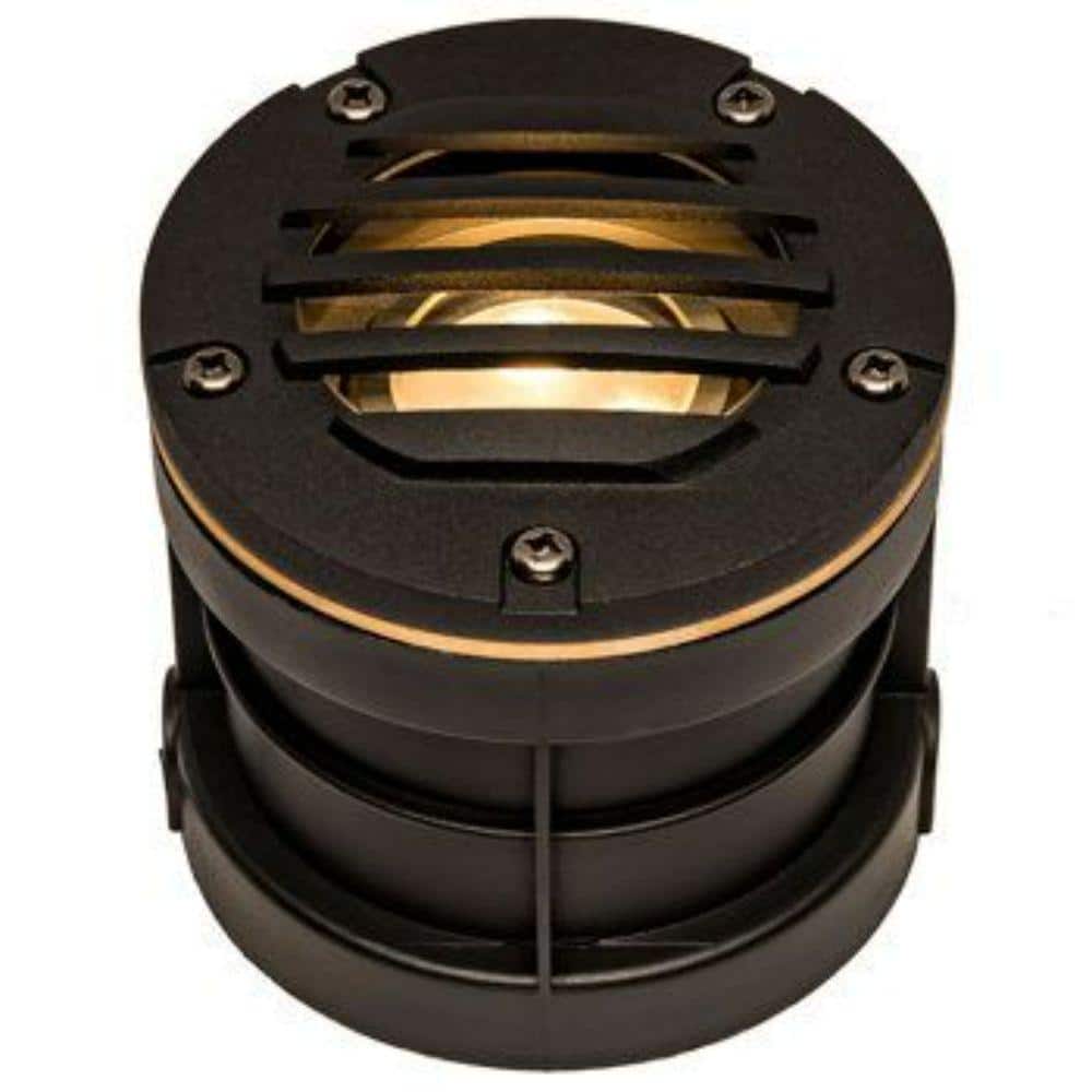 Black Metal and Composite 5" LED Well Light with Curved Grill Cover