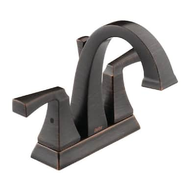 Dryden 4 in. Centerset 2-Handle Bathroom Faucet with Metal Drain Assembly in Venetian Bronze