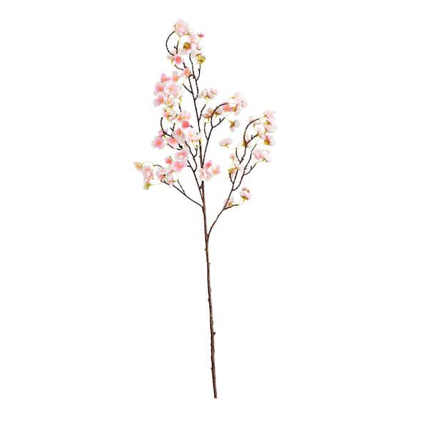Nearly Natural 41 in. Artificial Cherry Blossom Flower Stems, Set of 3
