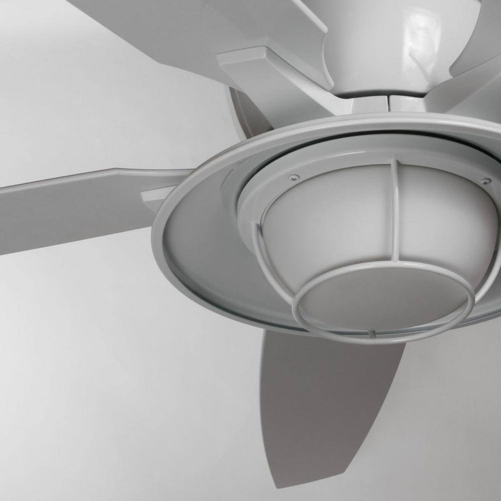Montague 60" White 5-Blade Indoor/Outdoor Ceiling Fan with LED Light
