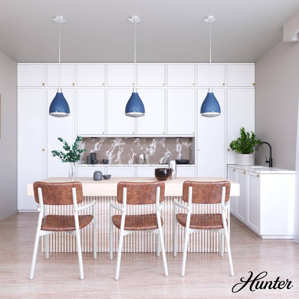 Hunter Bluff View Indigo Blue LED Dome Pendant Light