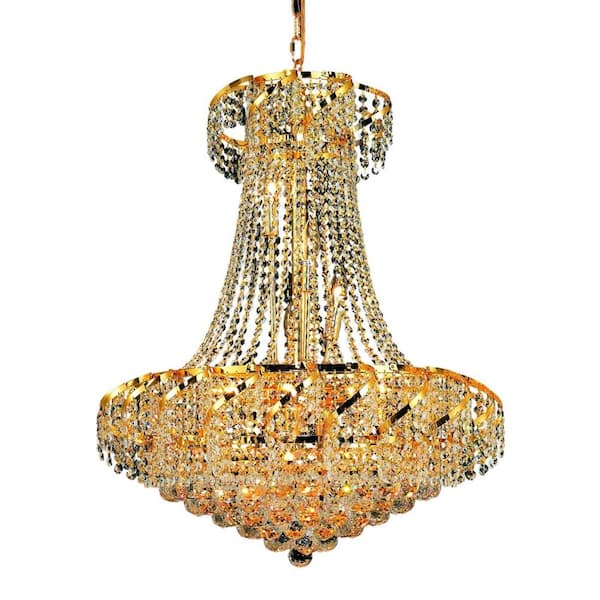 Elegant Lighting 15-Light Gold Chandelier with Clear Crystal