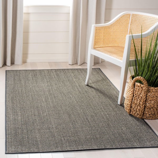 Martha Stewart 5 ft. x 7 ft. Charcoal Solid Color Area Rug
