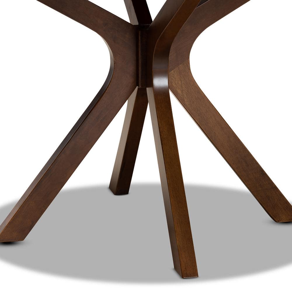 Kenji Walnut Brown 48-Inch Round Wood Dining Table