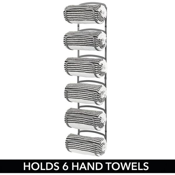 Dyiom Steel Towel Holder for Bathroom Wall - Six Level Wall Mount