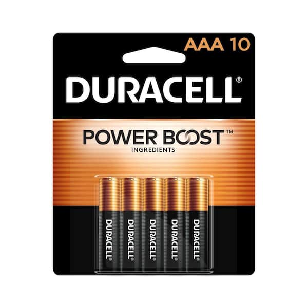 Duracell Coppertop Alkaline AAA Battery (10-Pack), Triple A Batteries  004133317064 - The Home Depot