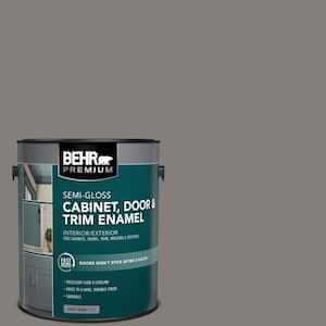 1 gal. #PPU18-17 Suede Gray Semi-Gloss Enamel Interior/Exterior Cabinet, Door & Trim Paint
