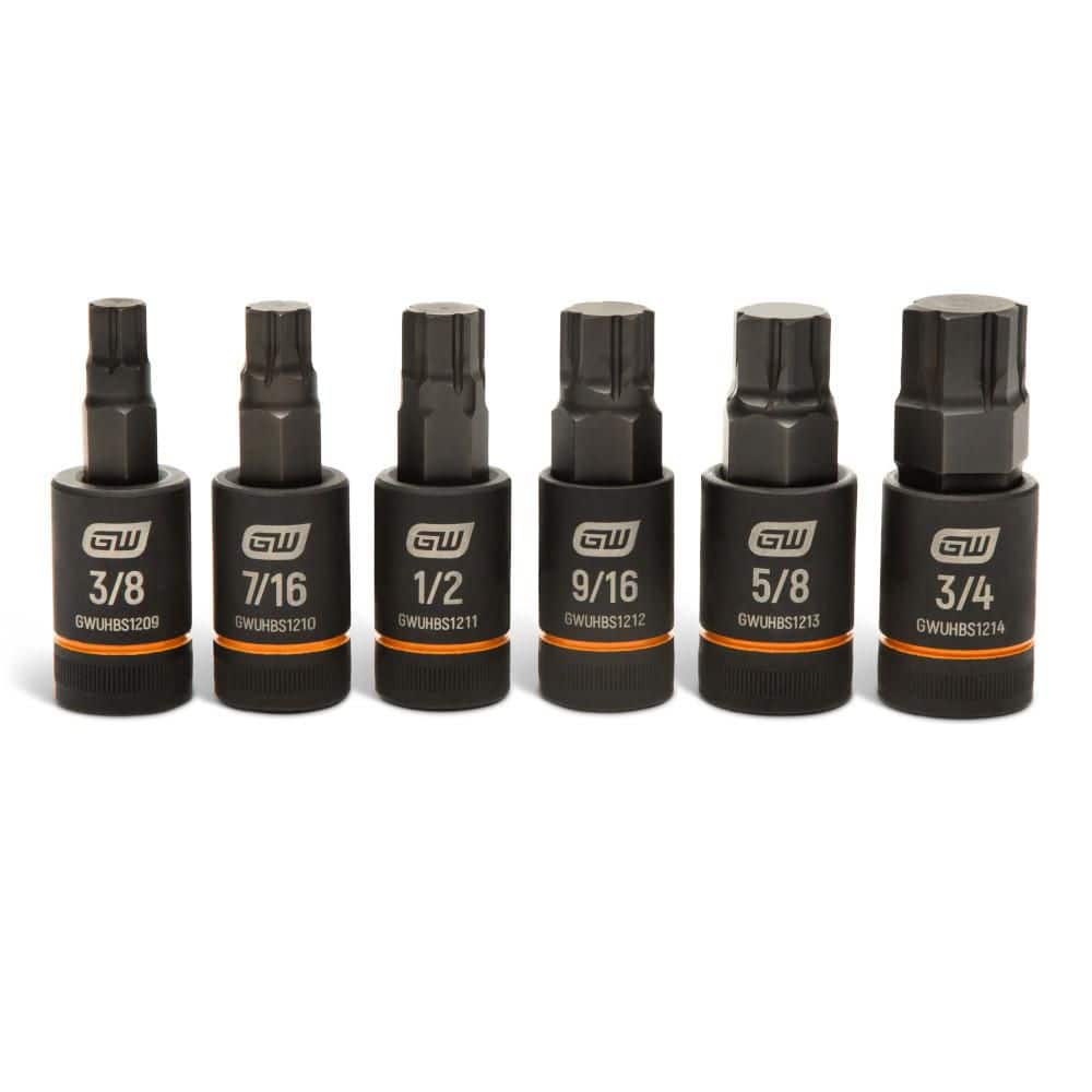 "1/2"" Drive SAE Impact Bi-directional Hex Bit Socket Set (6-Piece)" price history on PriceWatchPro