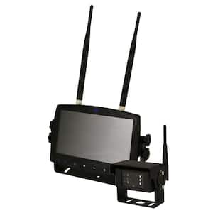 7 in. LCD Color Monitor, 3.8 in. x 2.8 in. Rectangle Camera and Wireless and Backup Camera Kit
