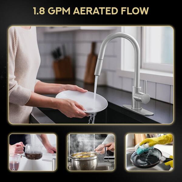ANZZI Expedition Series 16 in. 1-Handle Pull-Down Sprayer Kitchen