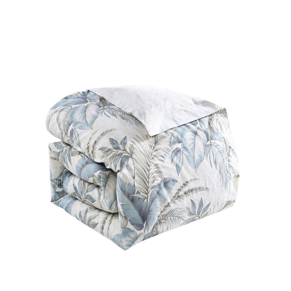 King Size Blue Cotton Tropical Marine Bedding Set