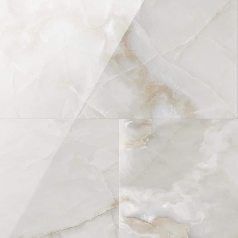 American Onyx Gray 24 in. x 48 in. Polished Marble Look Porcelain Large Format Floor and Wall Tile (16 sq. ft./Case) price history on PriceWatchPro