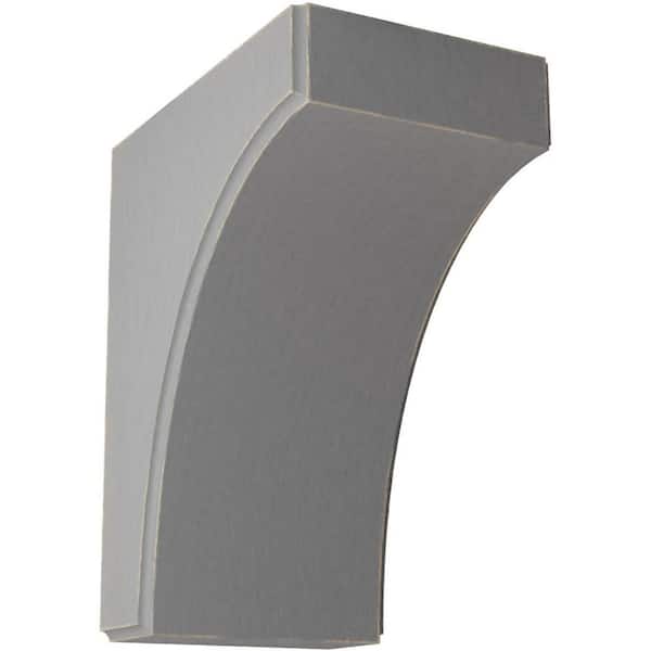 Ekena Millwork 5-1/4 in. x 10 in. x 8 in. Pebble Grey Clarksville Wood Vintage Decor Bracket