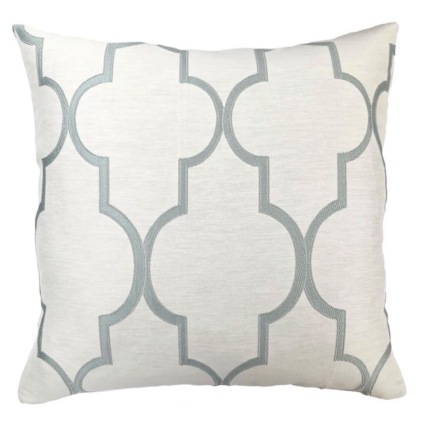 Armen Living Paxton Sea Foam Geometric Down 7 in. x 20 in. Throw Pillow