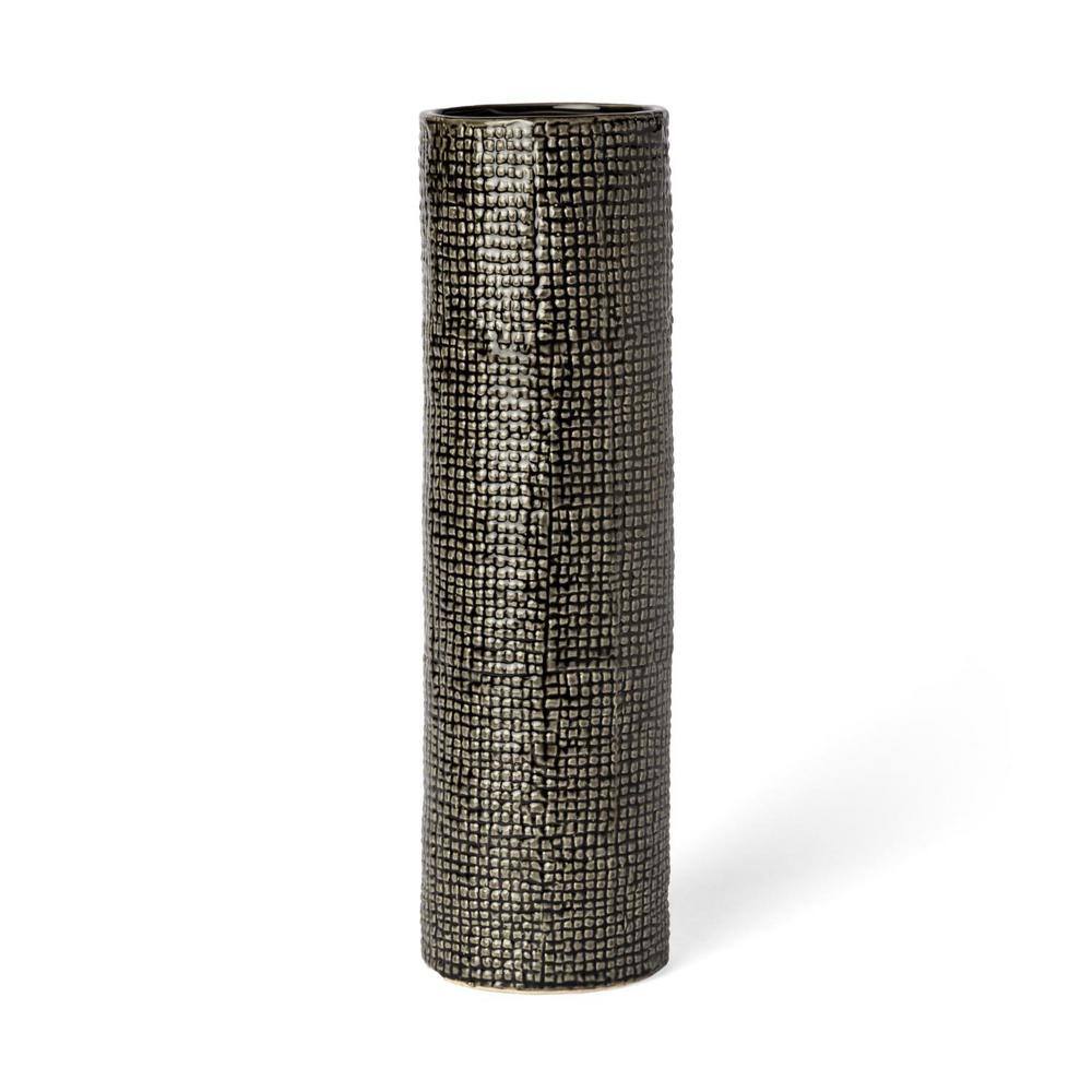 15 in. Multi-Colored Ceramic Cylinder Decorative Vase price history on PriceWatchPro