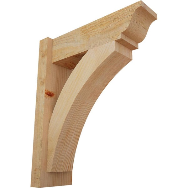 Ekena Millwork 6 in. x 22 in. x 18 in. Douglas Fir Thorton Traditional Rough Sawn Outlooker