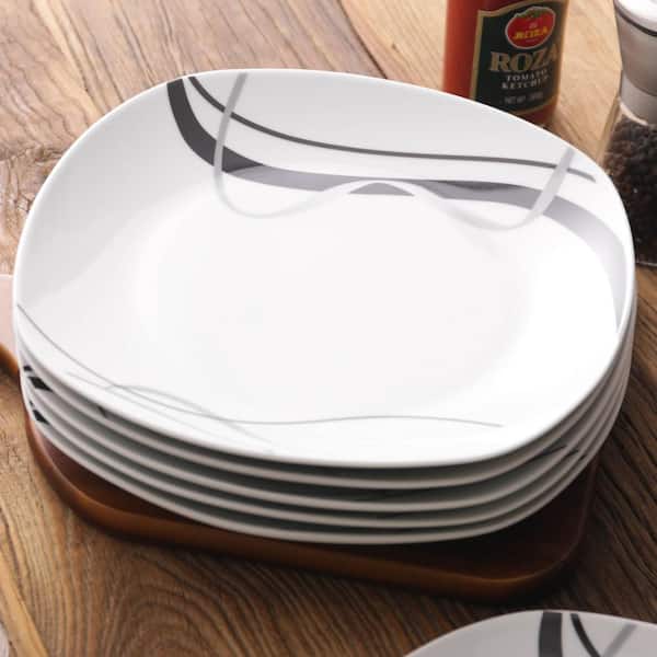 https://images.thdstatic.com/productImages/8adf9405-953f-471a-a419-a44c622c7cde/svn/ivory-white-with-black-stripes-veweet-dinner-plates-fiona-6dp-44_600.jpg
