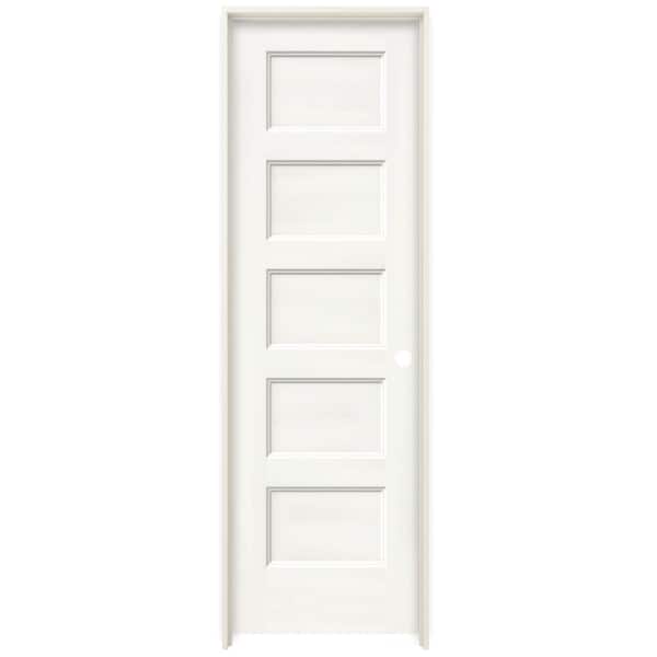 JELD-WEN 24 in. x 80 in. Conmore White Paint Smooth Hollow Core Molded Composite Single Prehung Interior Door