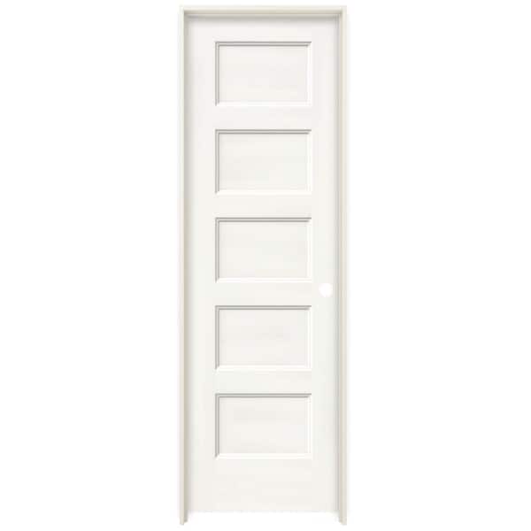 JELD-WEN 24 in. x 80 in. Conmore White Paint Smooth Solid Core Molded Composite Single Prehung Interior Door