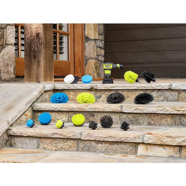 RYOBI 3.5 in. Scour Pad Cleaning Accessory Kit (3-Piece) with Hex