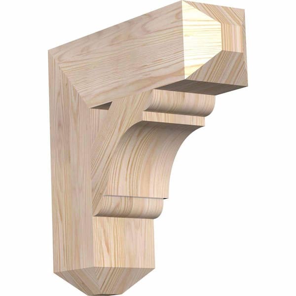 Ekena Millwork 5.5 in. x 20 in. x 20 in. Douglas Fir Olympic Craftsman Smooth Bracket