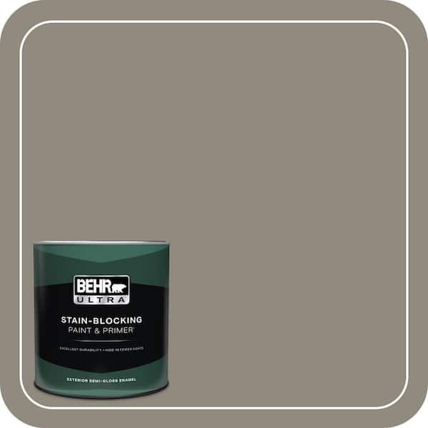 BEHR ULTRA 1 qt. #790D-5 Squirrel Semi-Gloss Enamel Exterior Paint & Primer