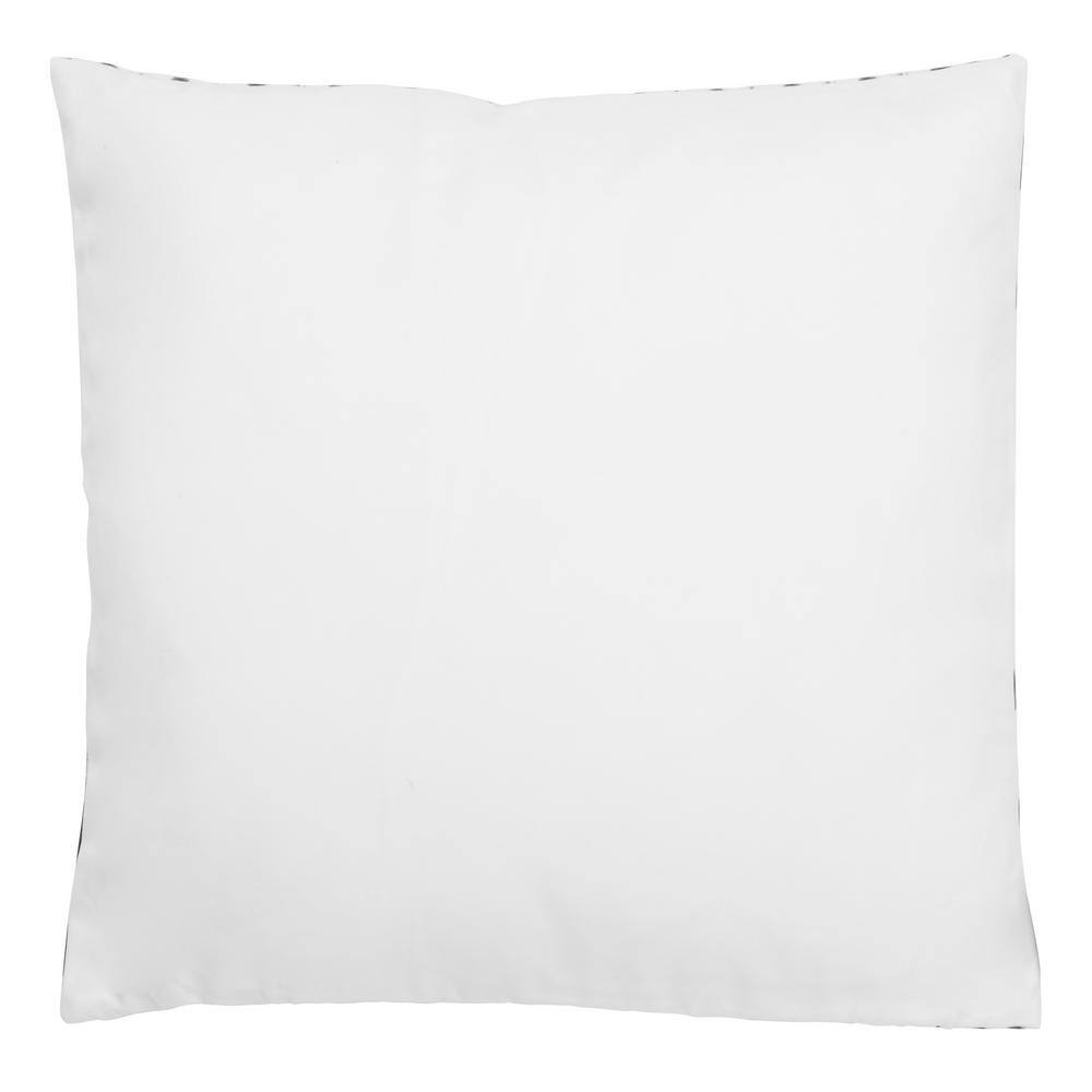 Navy and White Ikat Indoor/Outdoor Square Pillow
